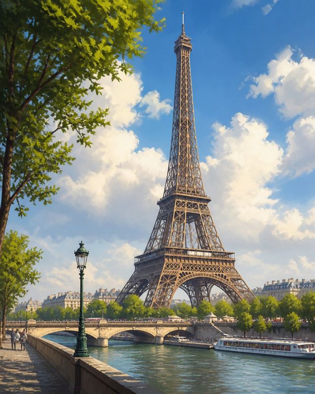 Eiffel Tower, Paris card art