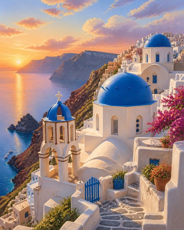 Santorini card art